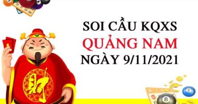 Soi cầu xổ số Quảng Nam ngày 9/11/2021