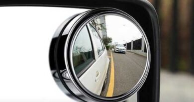 Chỉ nên dùng 1–2 gương cầu lồi cho mỗi bên để tránh rối tầm nhìn