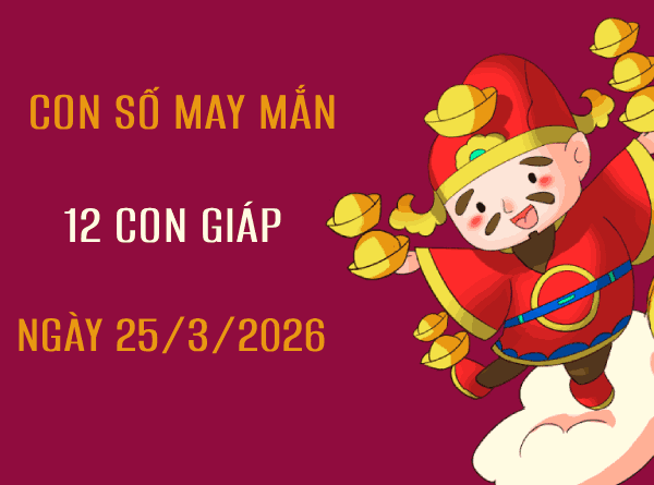 Tìm hiểu con số may mắn 12 con giáp ngày 25/3/2026 chuẩn xác